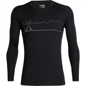 Icebreaker Men's 200 Oasis LS Crewe Single Line Ski Top - Large - Black